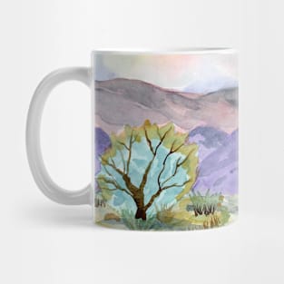 Desert Mountains. Watercolor Painting Mug